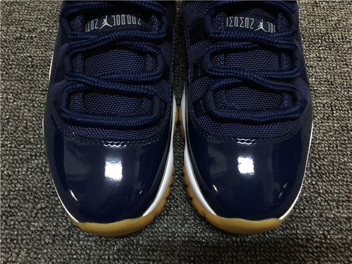 UA Air Jordan 11 Low Navy / Gumsole Rumored Men Sneakers 