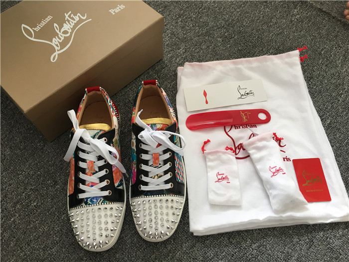 Super Perfect Christian Louboutin Trashprint Low Top Sneakers