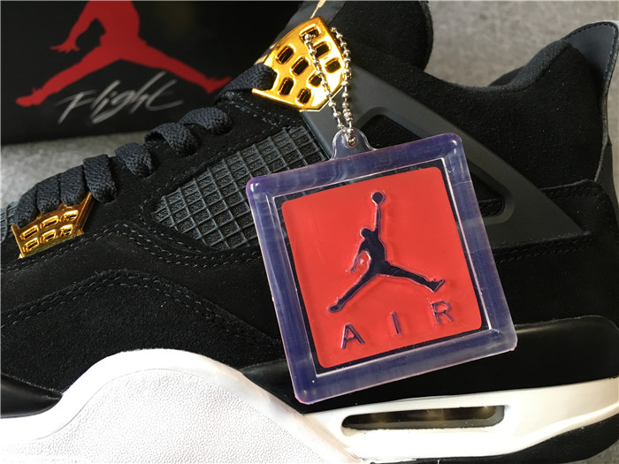 INSTOCK NOW!!! Upcoming Air Jordan 4 Suede Royalty in Blak/Metallic Gold