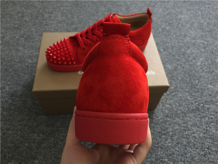 Christian Louboutin Red Louis Junior Spikes Men's Flat Sneakers