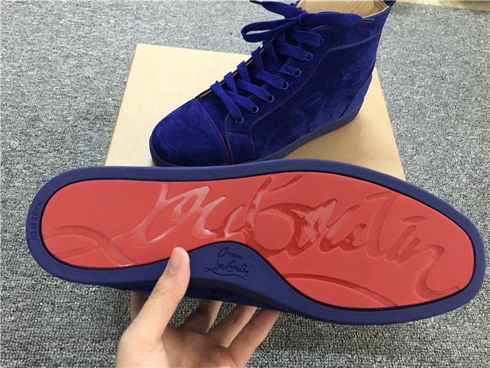 Limited Version Christian Louboutin Louis Orlato Blue Men's Flat Sneakers