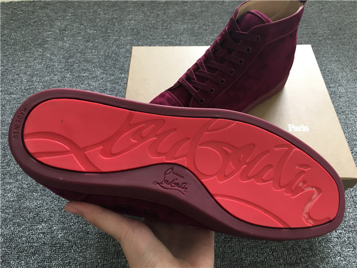 Limited Version Christian Louboutin Louis Orlato Merlot Suede Sneakers