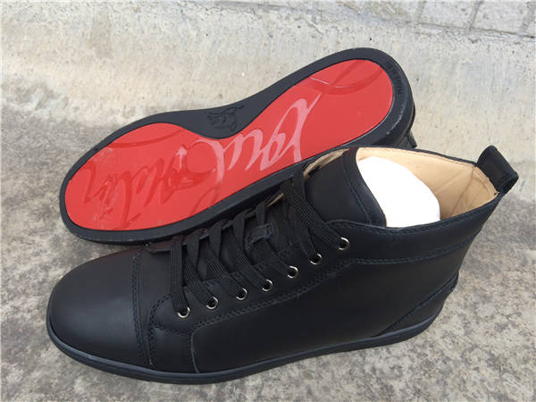 Limited Version Christian Louboutin Louis Mens Flat Black Sneaker