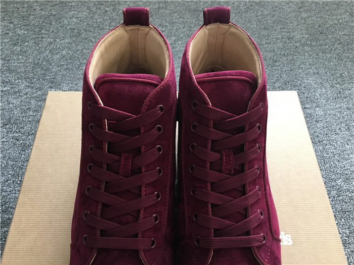 Limited Version Christian Louboutin Louis Orlato Merlot Suede Sneakers