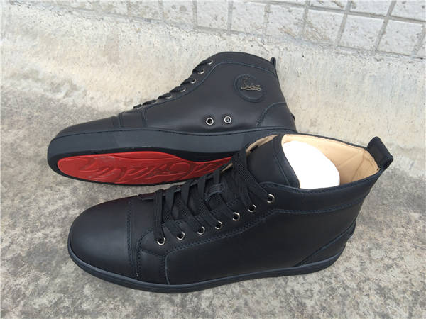 Limited Version Christian Louboutin Louis Mens Flat Black Sneaker