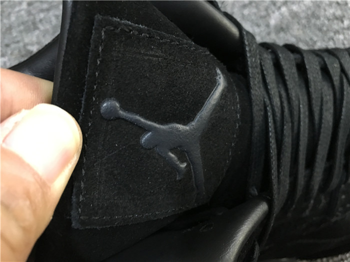 In Stock!!! KAWS x Air Jordan 4 Black Suede Mens Sneakers