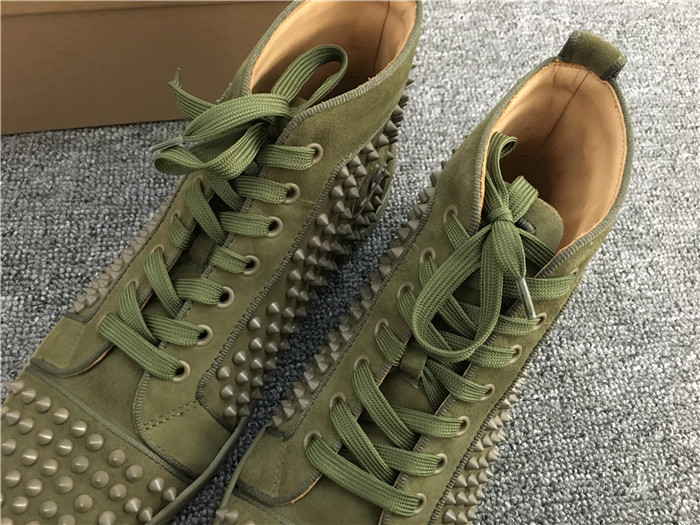 Christian Louboutin Louis Orlato Flat High Top Spike Sneakers