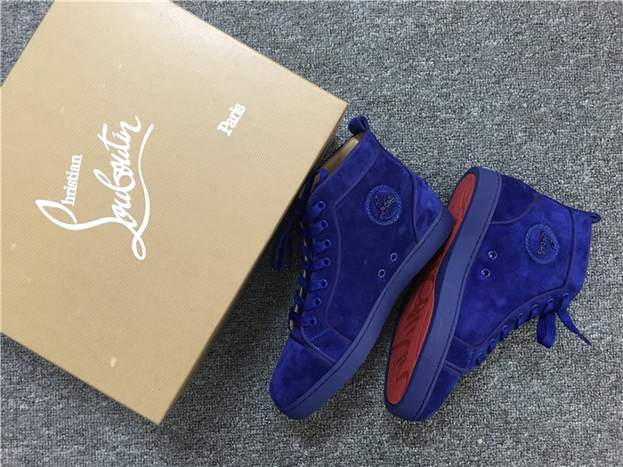 Limited Version Christian Louboutin Louis Orlato Blue Men's Flat Sneakers