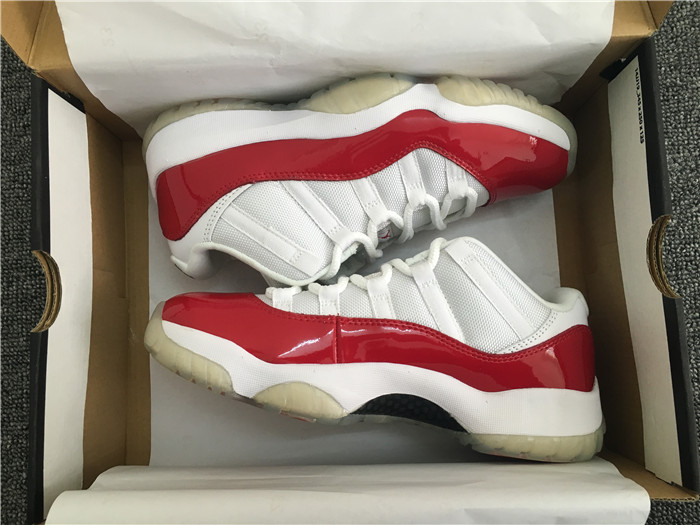 UA Air Jordan XI 11 Lows White/Varsity Red Men's Sneakers