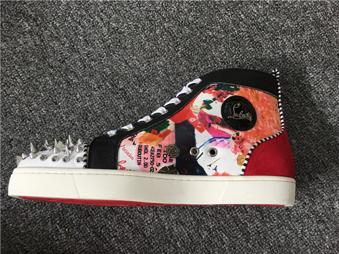 Super Perfect Christian Louboutin Trash Print Men Sneakers