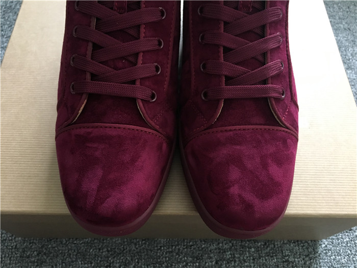 Limited Version Christian Louboutin Louis Orlato Merlot Suede Sneakers