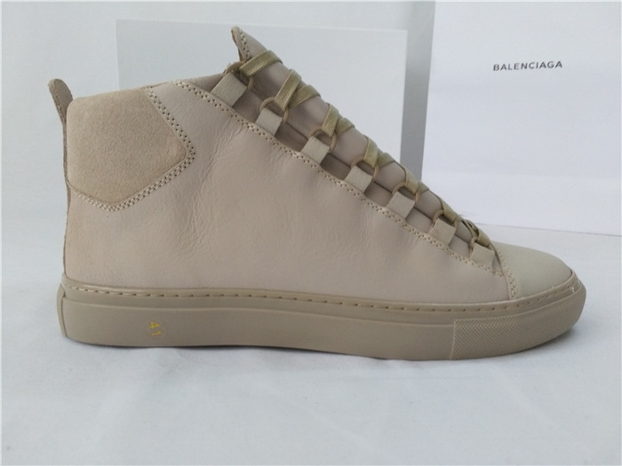 Balenciaga Sprayed Suede Arena High-Top Sneakers-Light Taupe