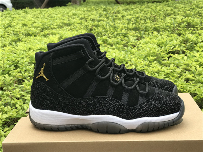 Air Jordan 11s PRM Heiress Black Stingray Sneakers