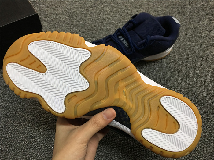 UA Air Jordan 11 Low Navy / Gumsole Rumored Men Sneakers 