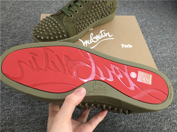 Christian Louboutin Louis Orlato Flat High Top Spike Sneakers