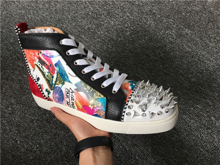 Super Perfect Christian Louboutin Trash Print Men Sneakers