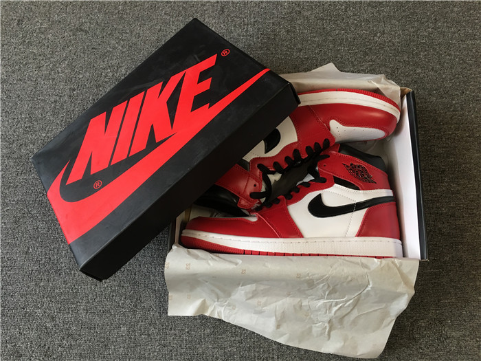 UA Air Jordan 1 White/Black-Red Retro Box Men Sneaker on sale