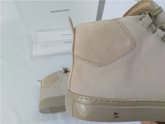 Balenciaga Sprayed Suede Arena High-Top Sneakers-Light Taupe