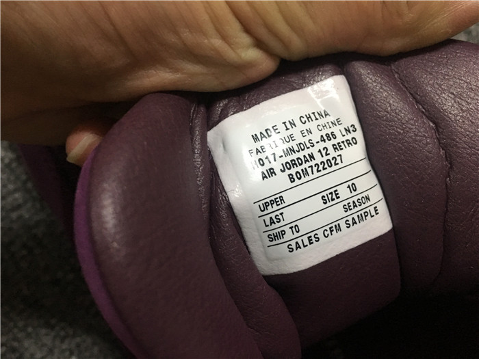 Instock!!! PSNY X Air Jordan 12 Burgundy Men Sneakers