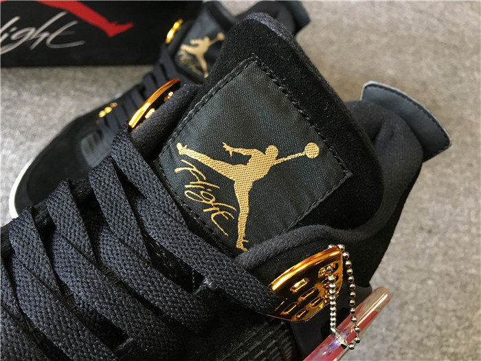 INSTOCK NOW!!! Upcoming Air Jordan 4 Suede Royalty in Blak/Metallic Gold