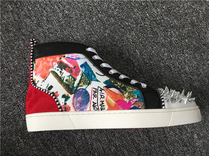 Super Perfect Christian Louboutin Trash Print Men Sneakers