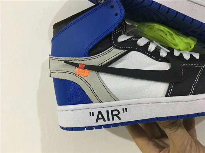 Vigril Abloh x Fragment Design x Air Jordan 1 Royal Blue Sneakers