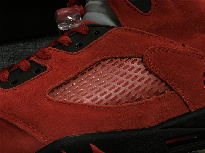 Air Jordan 5 Raging Bull Red Suede Men Sneakers