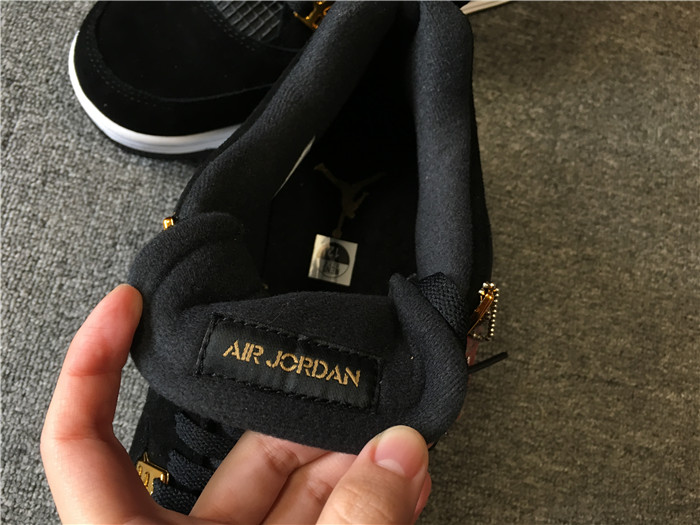 INSTOCK NOW!!! Upcoming Air Jordan 4 Suede Royalty in Blak/Metallic Gold