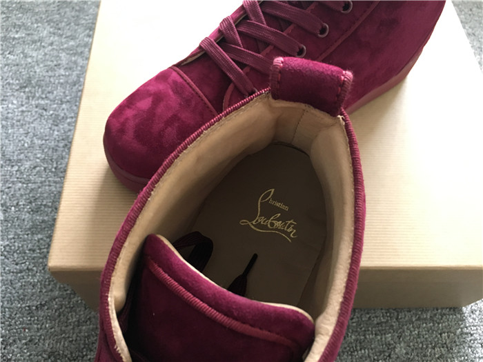 Limited Version Christian Louboutin Louis Orlato Merlot Suede Sneakers