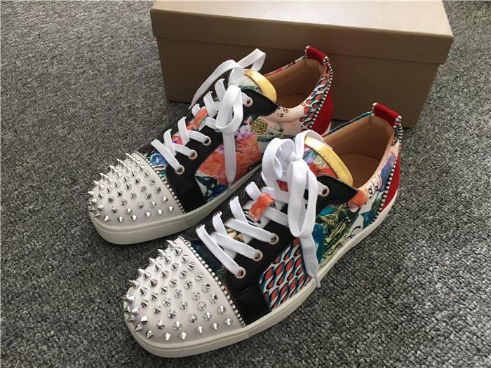 Super Perfect Christian Louboutin Trashprint Low Top Sneakers