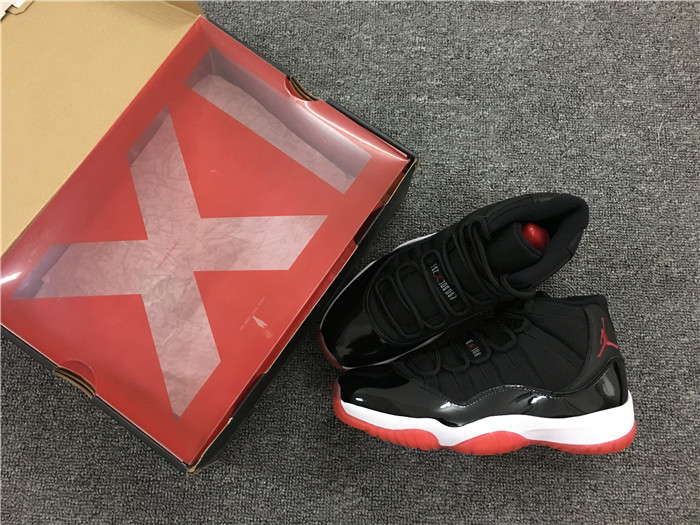 Air Jordan 11 (XI) Bred 2012 Black White Red 378037-010 Shoes