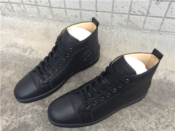 Limited Version Christian Louboutin Louis Mens Flat Black Sneaker